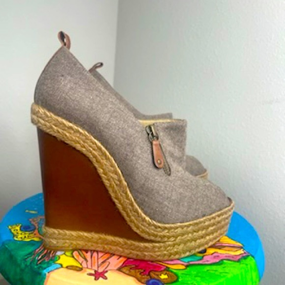 Christian Louboutin Wool Wedges - Picture 2 of 5